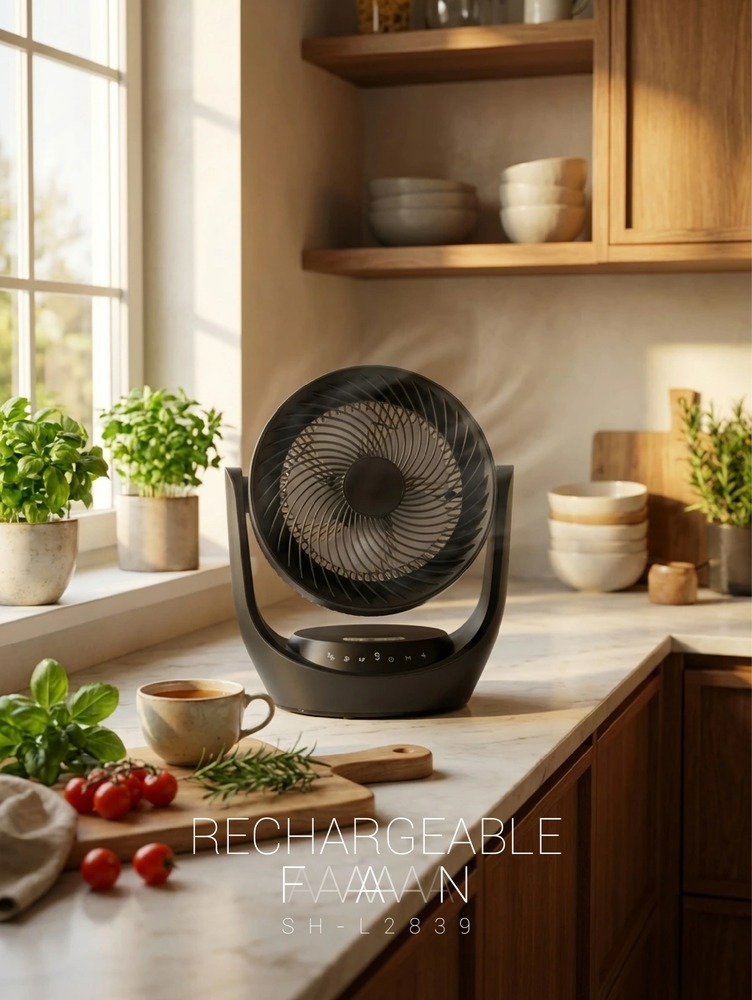 پنکه شارژی رومیزی شعاع مدلSH-L2839